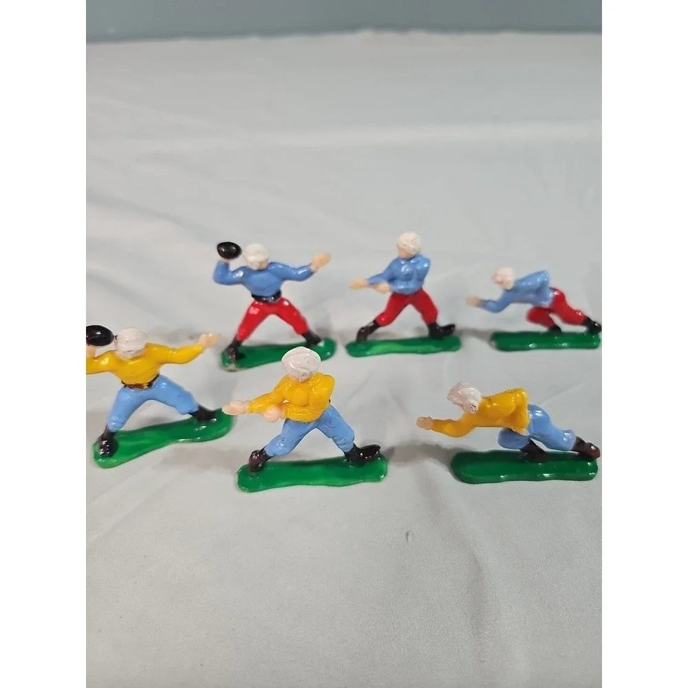 Vintage‎ Football Players Cake Toppers 1950's  C.M.V. Hong Kong Lot of 6